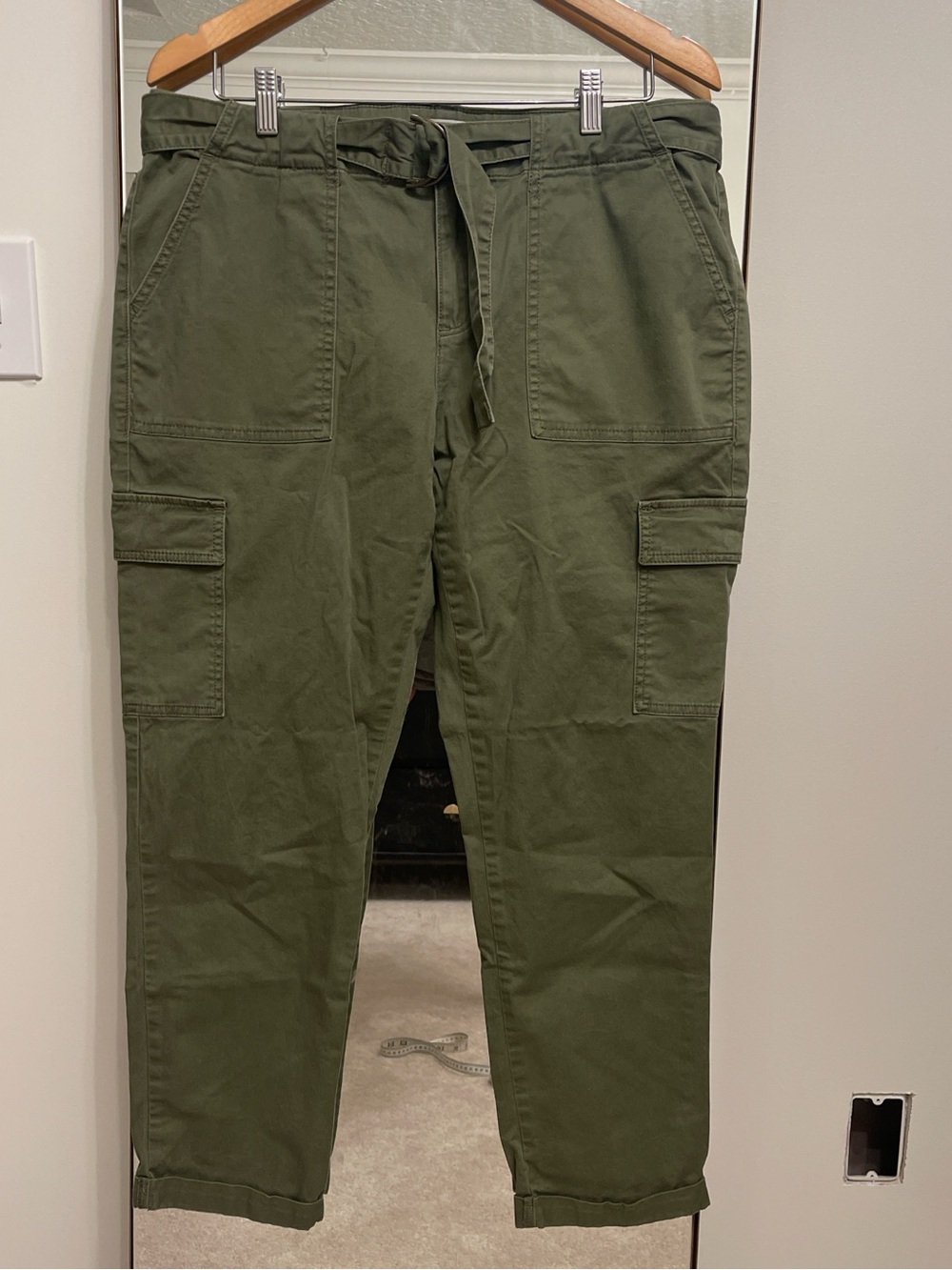 Liz Claiborne Olive Green Cargo Pants with Utility Pockets